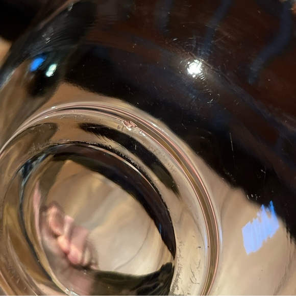 Vintage Bowl Mid Century Silver Fade Glass Triangle Dessert Salad Snacks 9” - Picture 9 of 10